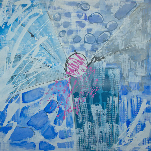 City Lights van Tiina Herttua, Schilderij te koop op Singulart