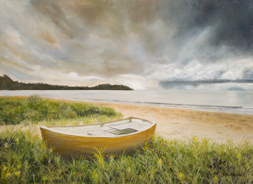 Old Dingy di Peter Whitcombe, Pittura in vendita su Singulart