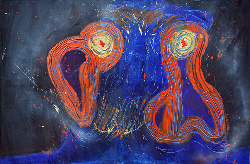 Panspermia 1 van Peer The New Dutch Painter, Schilderij te koop op Singulart