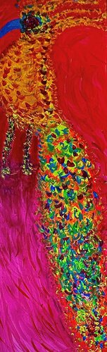 “Paradise Bird” - The Primordial Elegance of Nature's Beauty von Peer The New Dutch Painter, Malerei kaufen auf Singulart