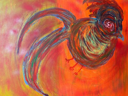 ‘’The Flute of Life’’ - Always Look on the Bright Side of Life von Peer The New Dutch Painter, Malerei kaufen auf Singulart