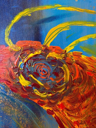 ‘’Shrimp in Distress’’ - A Primordial Struggle for Life and Balance von Peer The New Dutch Painter, Malerei kaufen auf Singulart