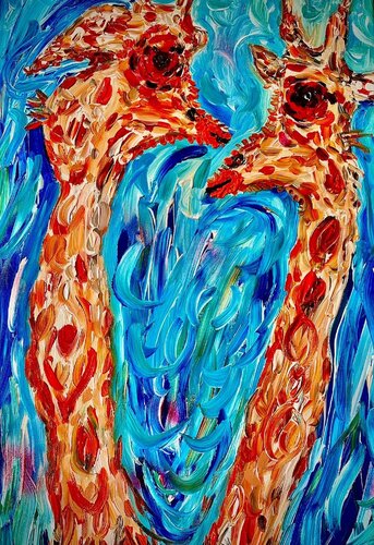 ''Together Forever'' - Bound Since the Dawn of Time van Peer The New Dutch Painter, Schilderij te koop op Singulart