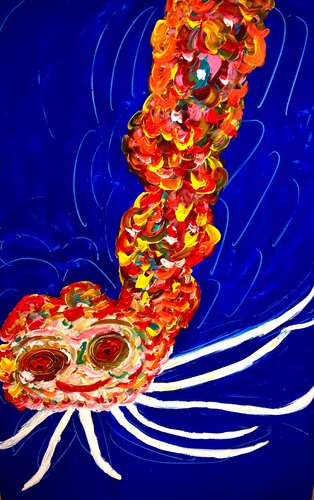 ‘’Happy Spirit’’ - A Cosmic Journey of Connection von Peer The New Dutch Painter, Malerei kaufen auf Singulart