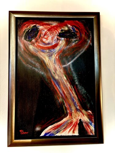 ‘’Out of the Box’’ - The Birth of a Primordial Being van Peer The New Dutch Painter, Schilderij te koop op Singulart