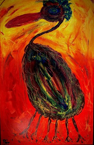 The Primordial Seducer: A Metaphysical Ode to Life’s Origin and Strength di Peer The New Dutch Painter, Pittura in vendita su Singulart