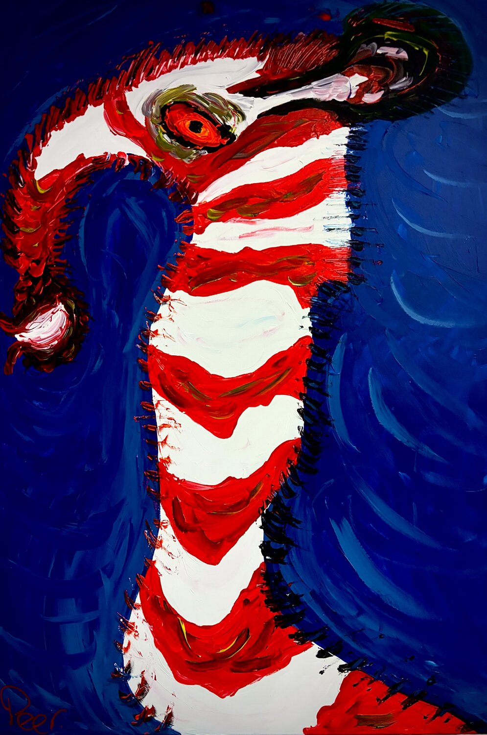 ‘’The Secretary’’ - The Silent Force That Keeps the Tribe Alive Peer The New Dutch Painter Originalgemälde zu verkaufen