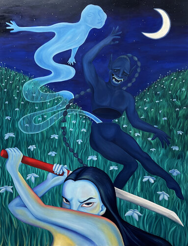 Prophetic Night van Aliya Davletova, Schilderij te koop op Singulart