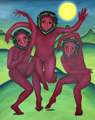 Three Entities van Aliya Davletova, Schilderij te koop op Singulart