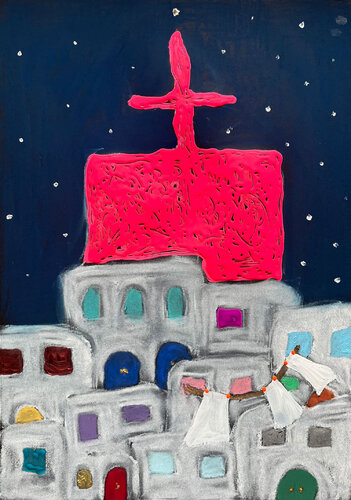 Nuestro Pueblito van Biljana Lazovic, Schilderij te koop op Singulart