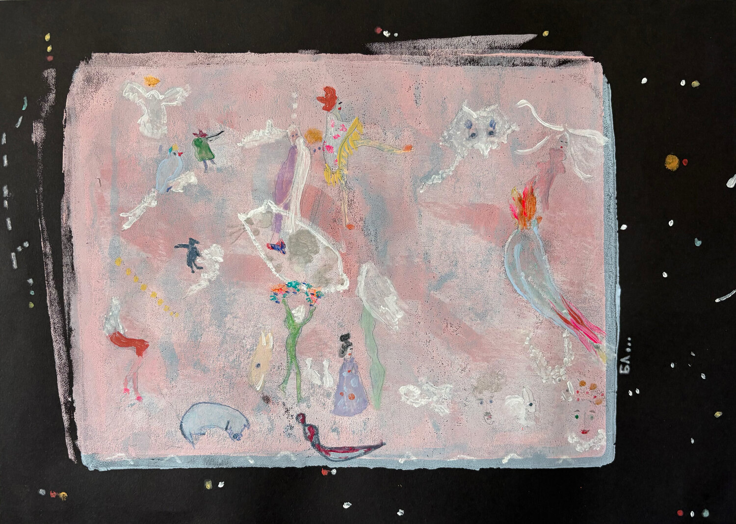 Pinkish Vortex Biljana Lazovic Originalgemälde zu verkaufen