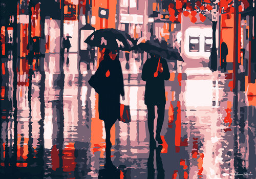 London Rain 03 di Mark LaRiviere, Digitale in vendita su Singulart