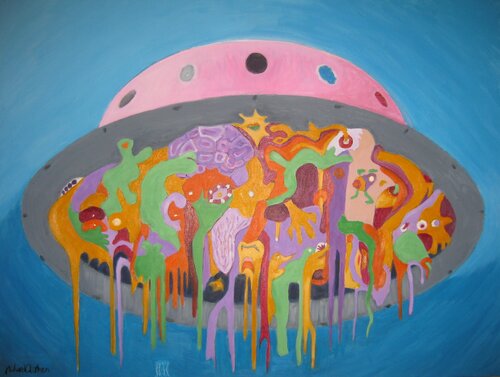 The insides of a flying saucer von michael aitken, Malerei kaufen auf Singulart