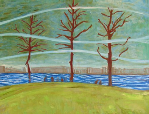 The Three Trees von michael aitken, Malerei kaufen auf Singulart