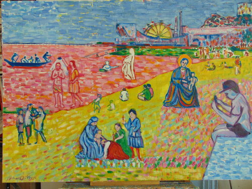 Southend beach and pier von michael aitken, Malerei kaufen auf Singulart
