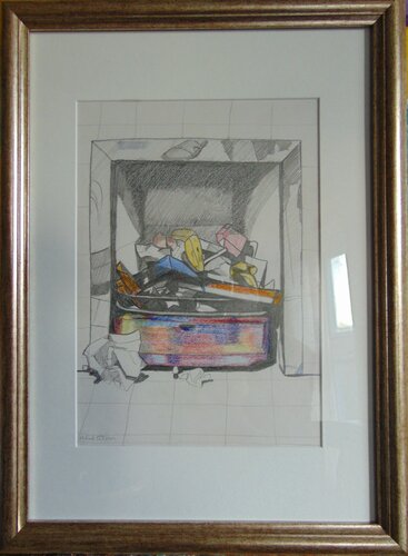 The fireplace. von michael aitken, Werk auf Papier kaufen auf Singulart