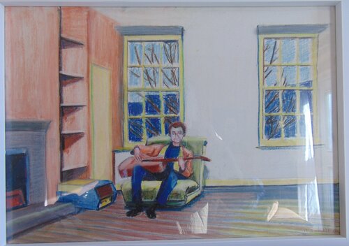 Bill playing the guitar von michael aitken, Zeichnungen kaufen auf Singulart