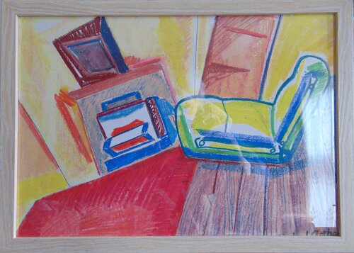 Earthquake in flat 6 van michael aitken, Tekening te koop op Singulart