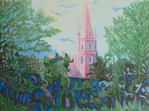 Greenwich Park Landscape "The Pink Church" michael aitken