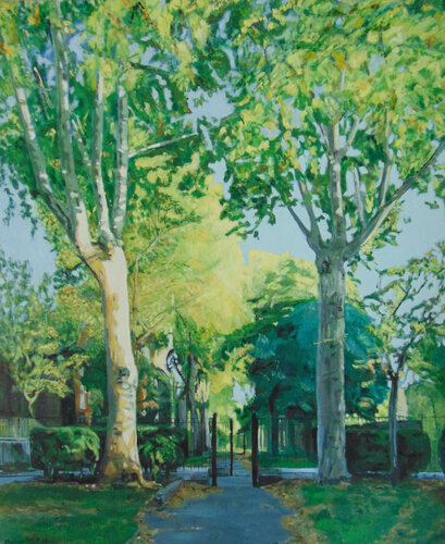 Stepney Green Park, No 1 Boaz and Jachin von michael aitken, Malerei kaufen auf Singulart