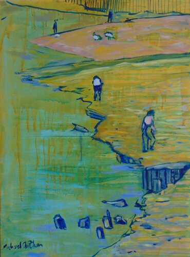 Thames Beach by michael aitken, Painting for Sale on Singulart