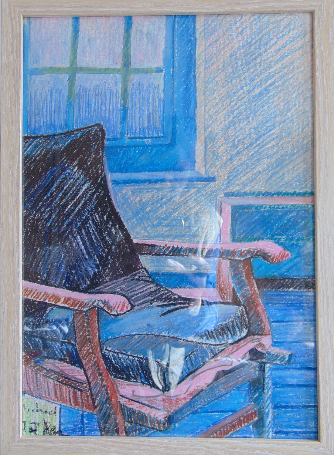 The easy chair in a cold blue room. michael aitken