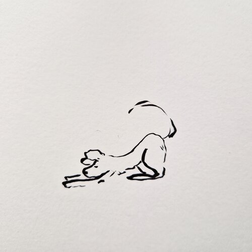 My dog par Barbara Petzold, Œuvre sur papier en vente sur Singulart