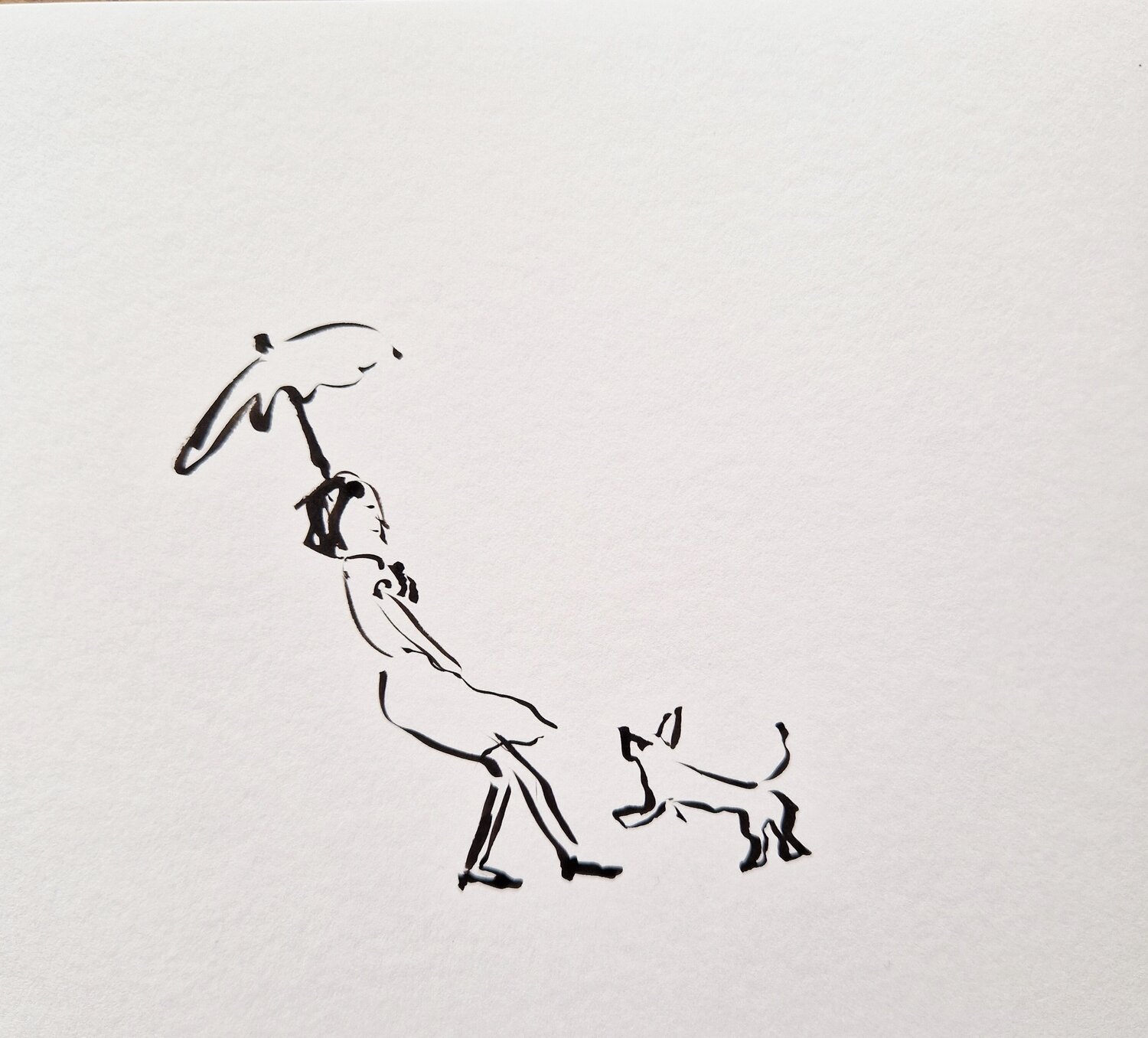 Rainy dog walk Barbara Petzold