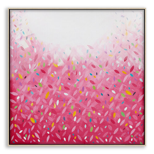 Bonds Confetti Leaves Painting by Ani Ipradjian von Ani ipradjian, Malerei kaufen auf Singulart