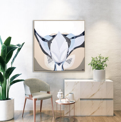 Protea Under the Sea 1 – Original Painting by Ani Ipradjian di Ani ipradjian, Pittura in vendita su Singulart