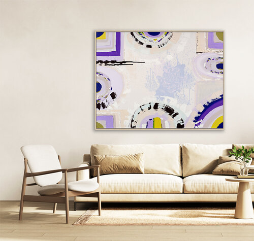 Red Hill Lavender Farm Original Painting by Ani Ipradjian van Ani ipradjian, Schilderij te koop op Singulart