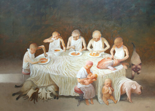 La Soupe de poisson von Bertrand Bataille, Malerei kaufen auf Singulart