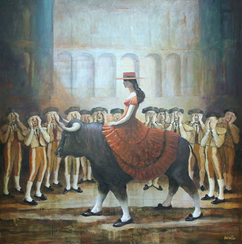 Quand l'Homme fait la bête by Bertrand Bataille, Painting for Sale on Singulart