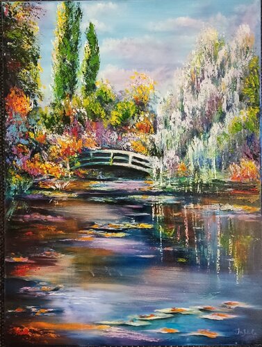 Monets Garten di Mila Müller, Pittura in vendita su Singulart