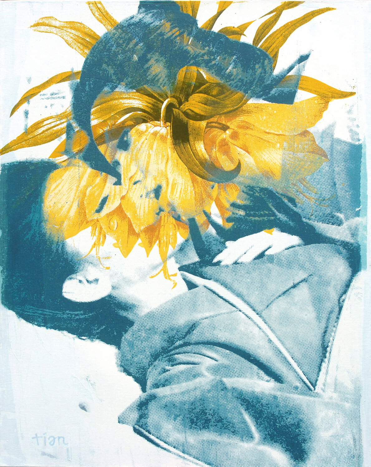Flower Kiss TIAN Pintura original en venta