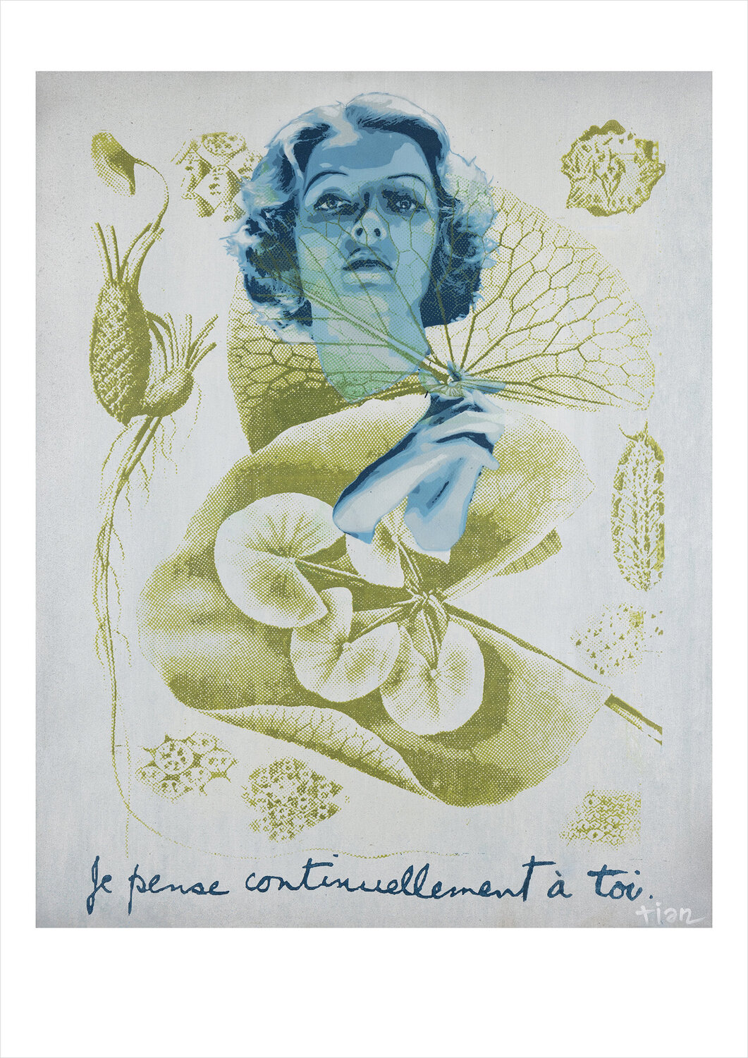 Je pense continuellement à toi (digigraphie sur papier) TIAN Stampa in vendita