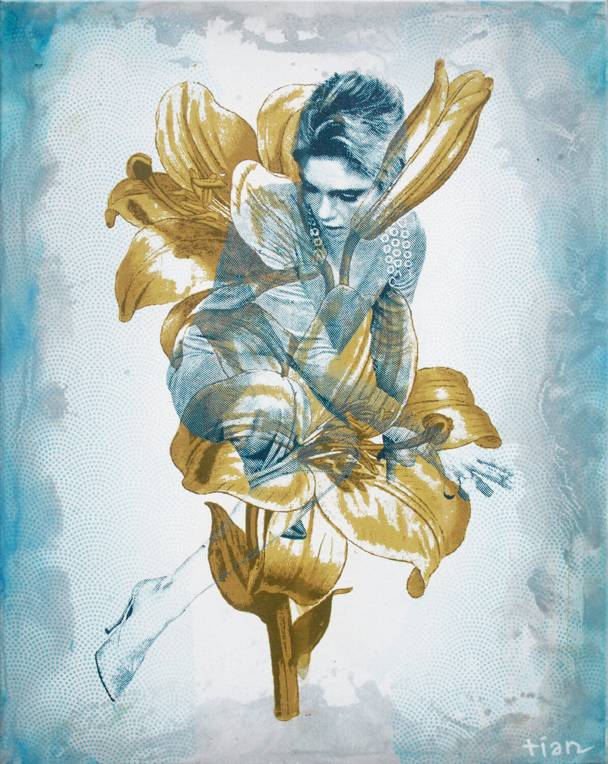 Edie & the Lilies TIAN Dipinto originale in vendita
