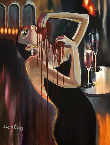 Moscow lights 1 van Elizaveta Nabokova, Schilderij te koop op Singulart