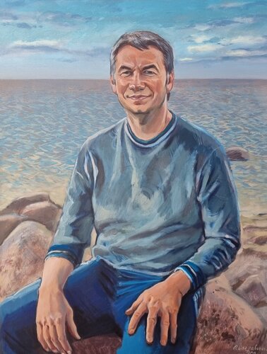 Portrait of a man. van Elizaveta Nabokova, Schilderij te koop op Singulart