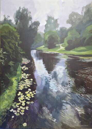 July's midday river di Elizaveta Nabokova, Pittura in vendita su Singulart