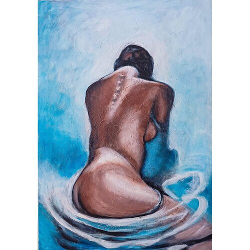 Femme  dans son bain by Iwona Szala, Painting for Sale on Singulart