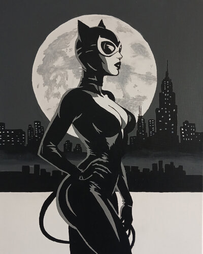 Catwoman van Nataliia Lipetska, Schilderij te koop op Singulart