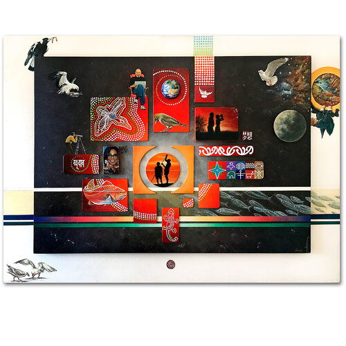 Hunter Gatherers 2 – Oprah Winfrey, Steve Jobs – We hunt to gather de Ian Anderson, Pintura a la venta en Singulart