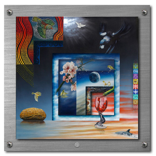 It’s a Rich Life – Indigenous art hidden in parables to open our eyes and see the glory of it all. van Ian Anderson, Schilderij te koop op Singulart