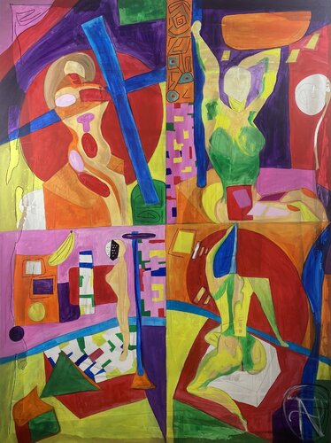Chromatic Rooms by Denys Chumachenko, Painting for Sale on Singulart