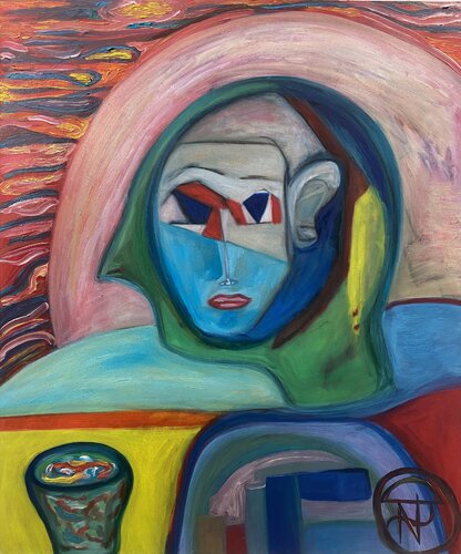 Face In Flow di Denys Chumachenko, Pittura in vendita su Singulart