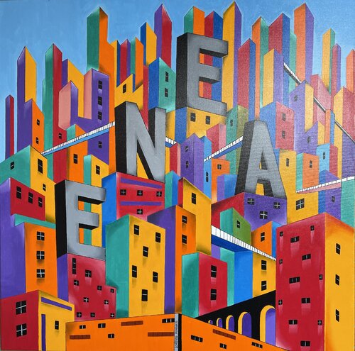 Enea City di LORENZO MONEGATO, Pittura in vendita su Singulart
