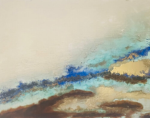emergent gold left di Tina Gattermann, Pittura in vendita su Singulart