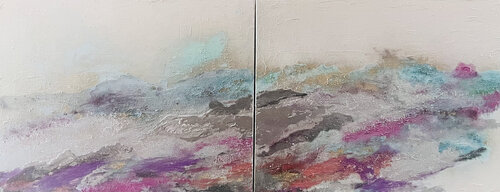 emergend in pink van Tina Gattermann, Schilderij te koop op Singulart