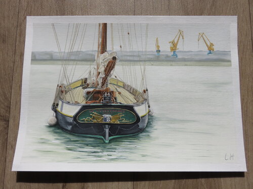 La Recouvrance au port de Brest di Lucile Héritier, Pittura in vendita su Singulart